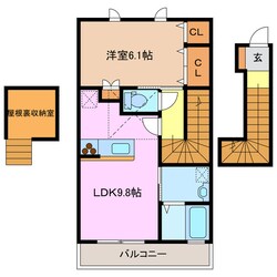 玉垣駅 徒歩9分 2階の物件間取画像